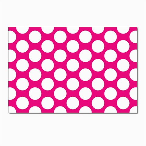 Pink Polkadot Postcard 4 x 6  (10 Pack) from ArtsNow.com Front