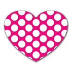 Pink Polkadot Mouse Pad (Heart)