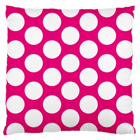 Pink Polkadot Large Cushion Case (Two Sided)  from ArtsNow.com Front
