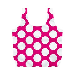 Pink Polkadot Reusable Bag (M) from ArtsNow.com Back