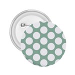 Jade Green Polkadot 2.25  Button