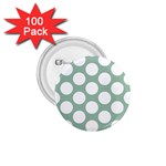 Jade Green Polkadot 1.75  Button (100 pack)