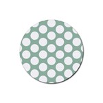 Jade Green Polkadot Drink Coasters 4 Pack (Round)