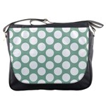 Jade Green Polkadot Messenger Bag