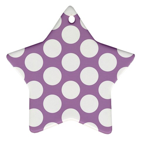 Lilac Polkadot Star Ornament from ArtsNow.com Front