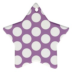 Lilac Polkadot Star Ornament (Two Sides) from ArtsNow.com Front