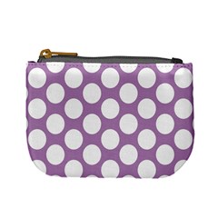 Lilac Polkadot Coin Change Purse from ArtsNow.com Front
