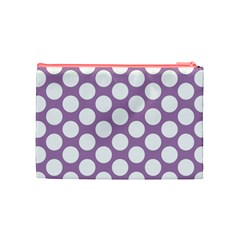 Lilac Polkadot Cosmetic Bag (Medium) from ArtsNow.com Back