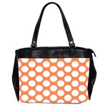 Orange Polkadot Oversize Office Handbag (Two Sides)