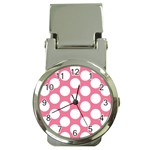 Pink Polkadot Money Clip with Watch