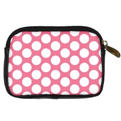 Pink Polkadot Digital Camera Leather Case from ArtsNow.com Back