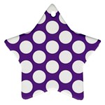 Purple Polkadot Star Ornament (Two Sides)