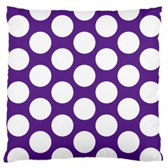Purple Polkadot Large Cushion Case (Two Sided)  from ArtsNow.com Front