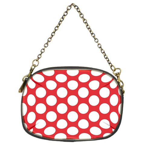 Red Polkadot Chain Purse (One Side) from ArtsNow.com Front