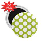 Spring Green Polkadot 2.25  Button Magnet (100 pack)