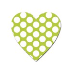 Spring Green Polkadot Magnet (Heart)