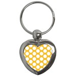 Sunny Yellow Polkadot Key Chain (Heart)