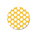 Sunny Yellow Polkadot Magnet 3  (Round)