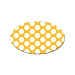 Sunny Yellow Polkadot Sticker 10 Pack (Oval)