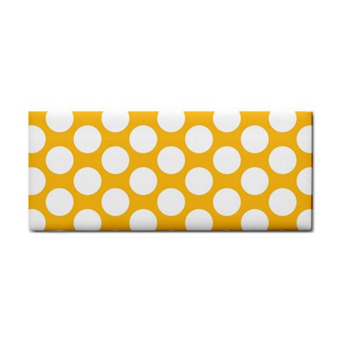 Sunny Yellow Polkadot Hand Towel from ArtsNow.com Front