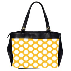 Sunny Yellow Polkadot Oversize Office Handbag (Two Sides) from ArtsNow.com Back