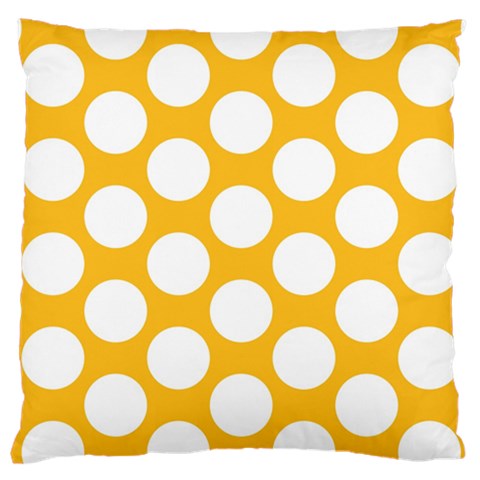 Sunny Yellow Polkadot Large Cushion Case (Two Sided)  from ArtsNow.com Front