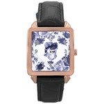 MISS KITTY Rose Gold Leather Watch 