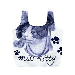 Miss Kitty blues Reusable Bag (M) from ArtsNow.com Back