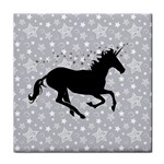 Unicorn on Starry Background Face Towel