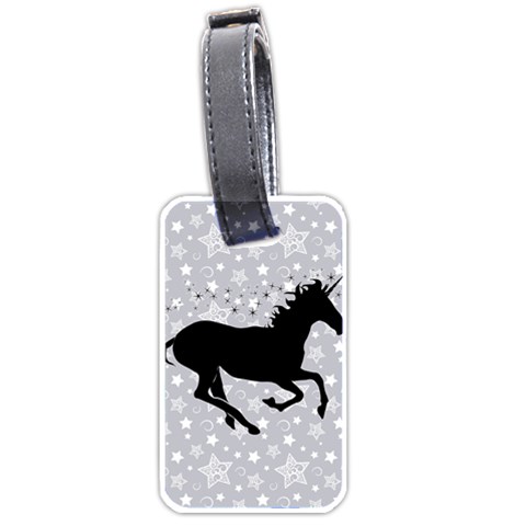 Unicorn on Starry Background Luggage Tag (One Side) from ArtsNow.com Front