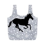 Unicorn on Starry Background Reusable Bag (M)