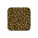 Leopard Rubber Square Coaster (4 pack)