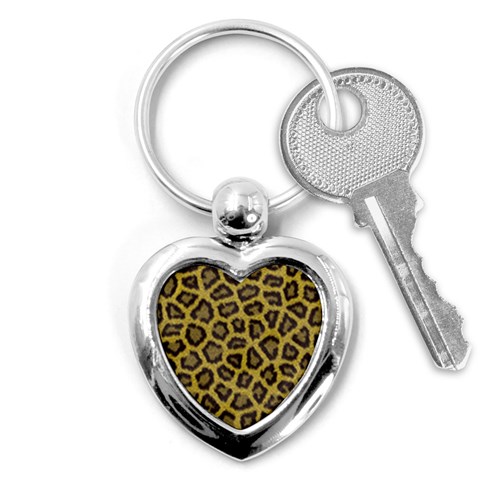 Leopard Key Chain (Heart) from ArtsNow.com Front