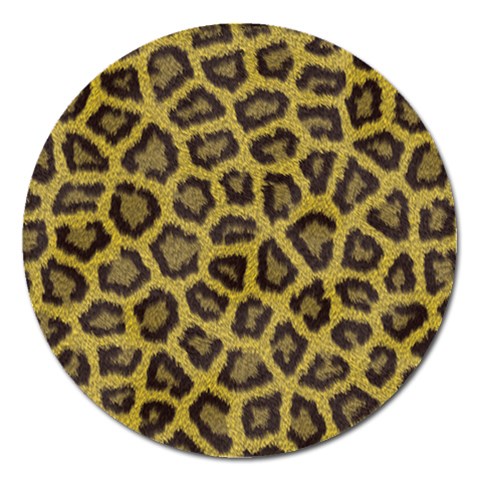 Leopard Magnet 5  (Round) from ArtsNow.com Front