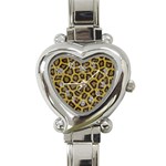 Leopard Heart Italian Charm Watch