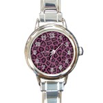 Leopard Round Italian Charm Watch