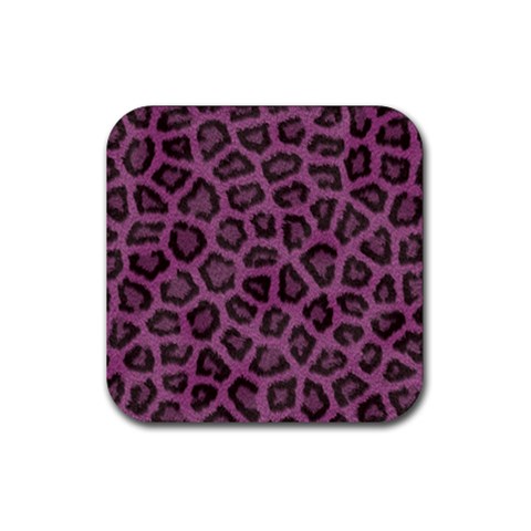 Leopard Rubber Coaster (Square) from ArtsNow.com Front