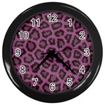 Leopard Wall Clock (Black)