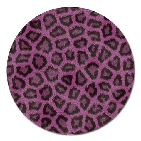 Leopard Magnet 5  (Round) from ArtsNow.com Front