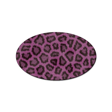 Leopard Sticker Oval (10 pack) from ArtsNow.com Front