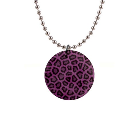 Leopard 1  Button Necklace from ArtsNow.com Front