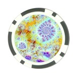 Golden Violet Sea Shells, Abstract Ocean Poker Chip