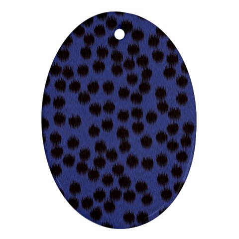 Cheetah Ornament (Oval) from ArtsNow.com Front