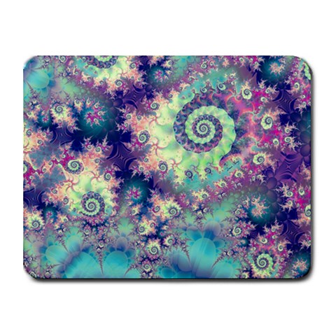 Violet Teal Sea Shells, Abstract Underwater Forest Small Mousepad from ArtsNow.com Front