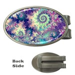 Violet Teal Sea Shells, Abstract Underwater Forest Money Clip (Oval)