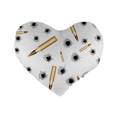 Bulletsnbulletholes 16  Premium Heart Shape Cushion  from ArtsNow.com Front