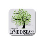 Lyme Tree Rubber Square Coaster (4 pack)