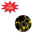 Special Fractal 04 Yellow 1  Mini Button Magnet (10 pack)