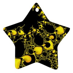 Special Fractal 04 Yellow Star Ornament (Two Sides) from ArtsNow.com Front
