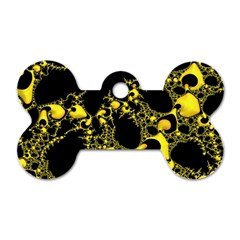 Special Fractal 04 Yellow Dog Tag Bone (Two Sided) from ArtsNow.com Back